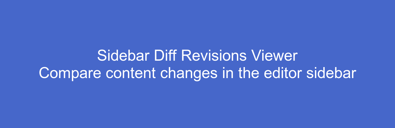 Sidebar Diff Revisions Viewer