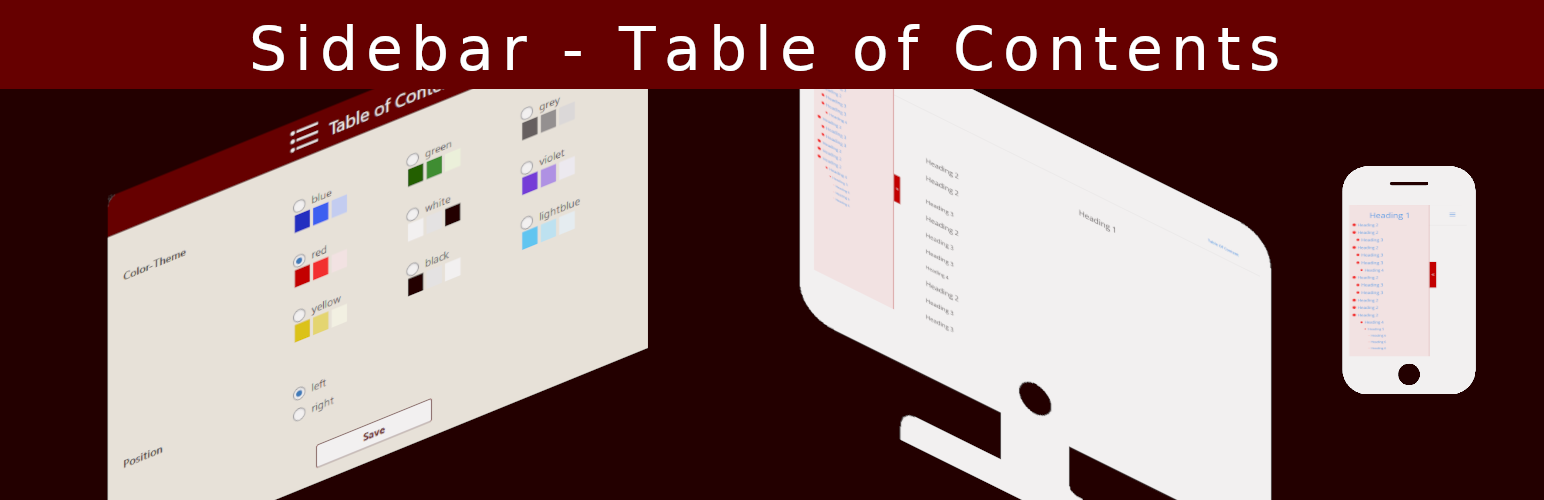 Sidebar Table of Contents