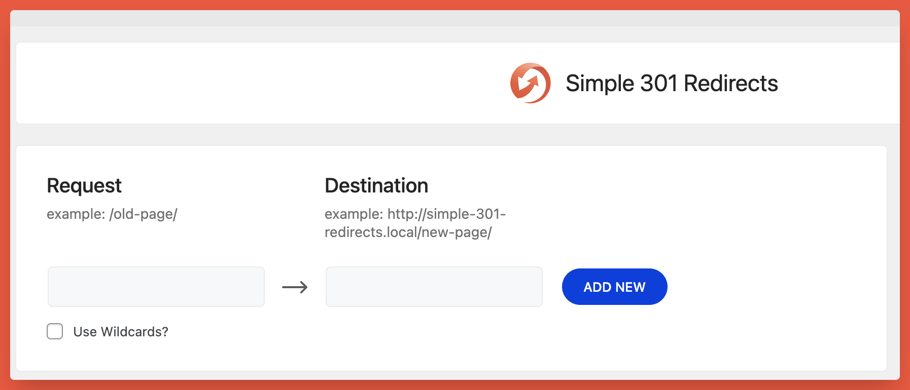 Simple 301 Redirects - Setup