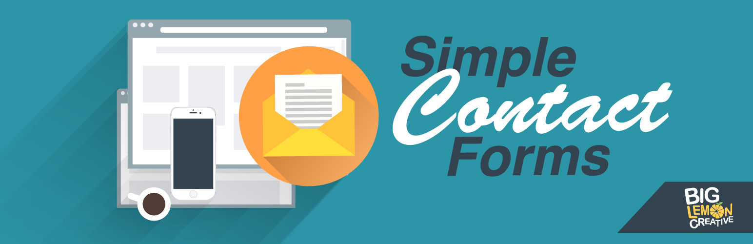 WordPress 外掛 Simple Contact Forms 的封面圖片。