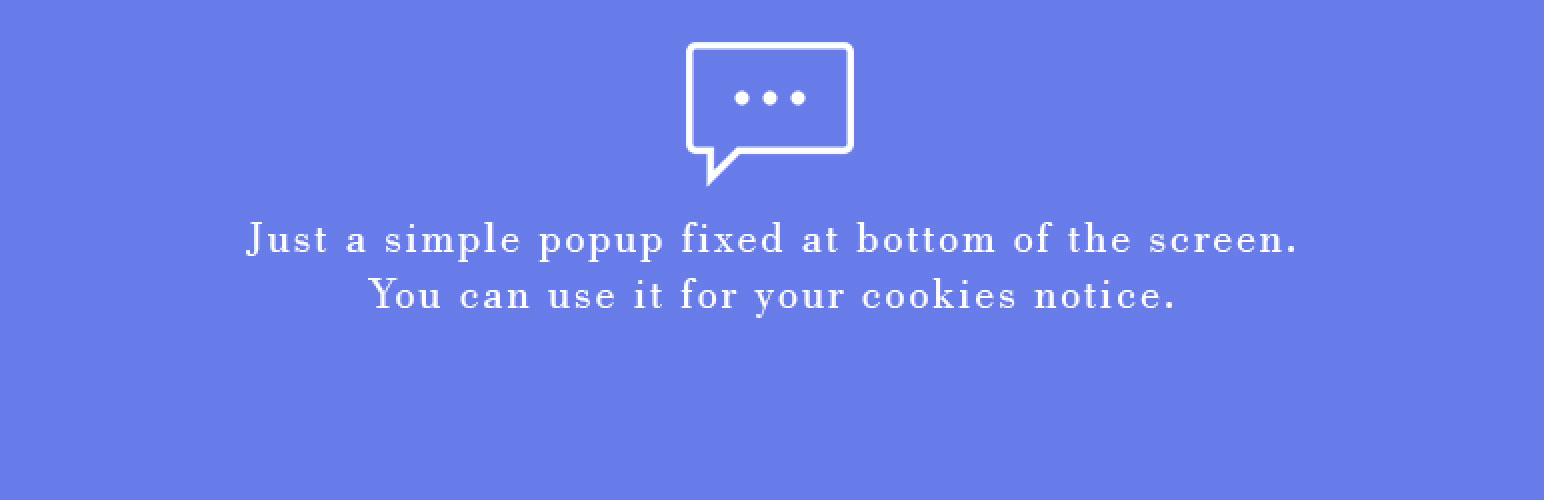 Simple cookies notice