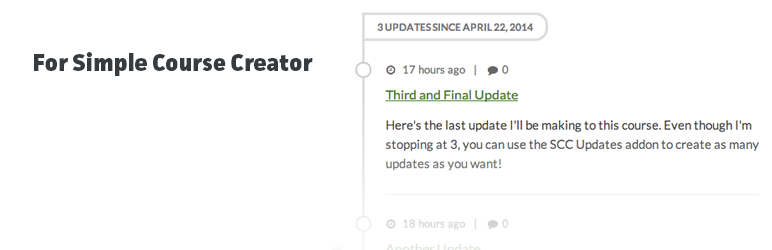 Simple Course Creator – Updates