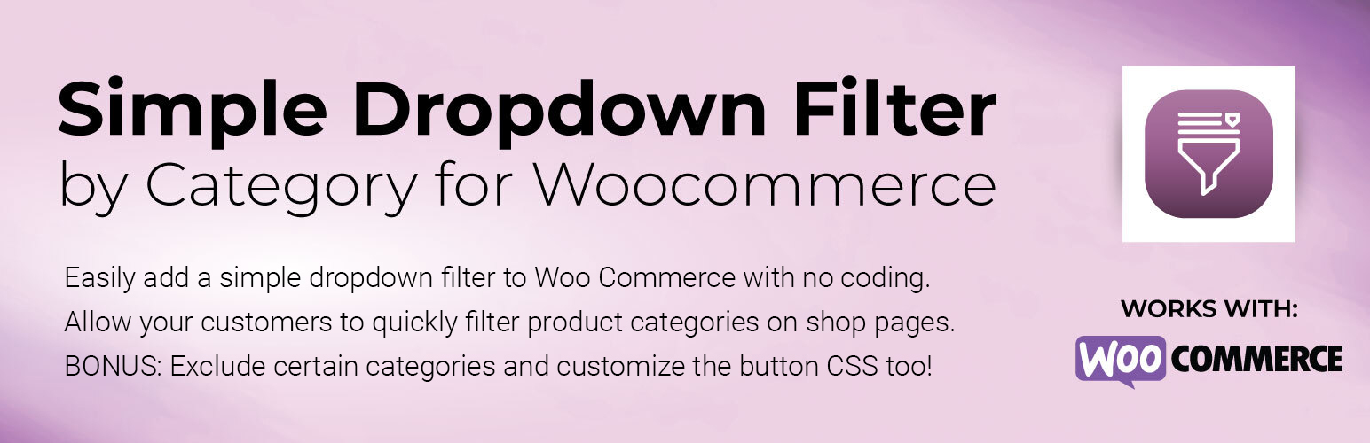 Simple Dropdown Filter by Category for WooCommerce