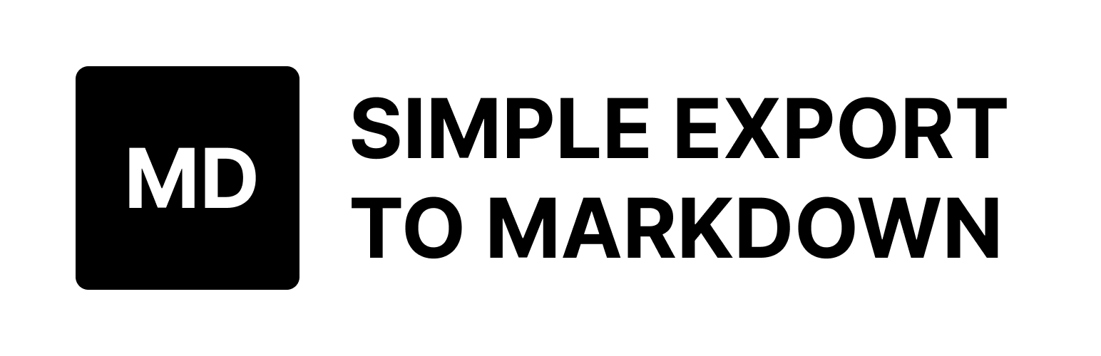 Simple Export to Markdown