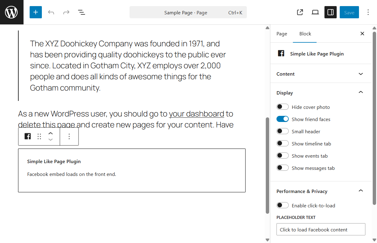 Simple Like Page Plugin – Fast & Privacy-Friendly Page Embeds