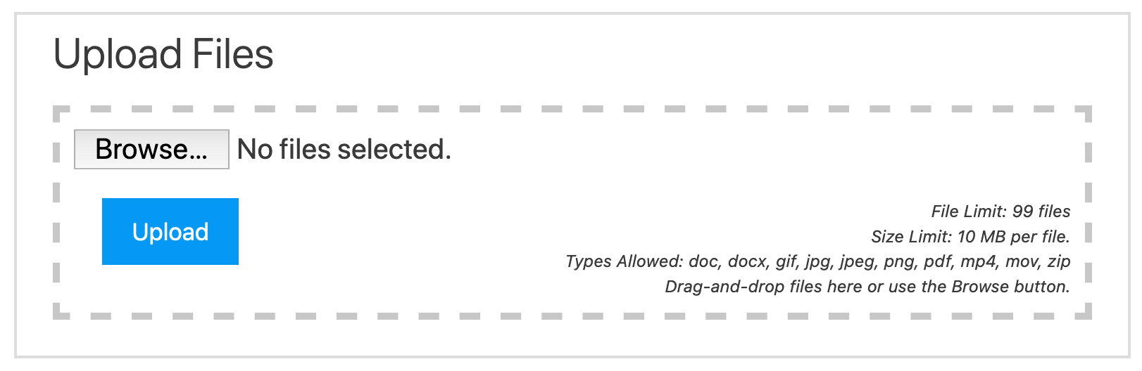 Back-side display, both upload and list are always activated.