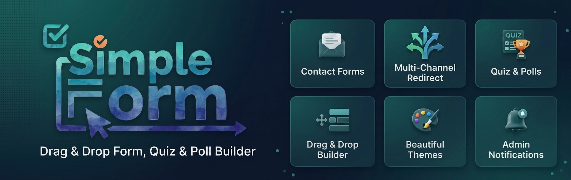 WordPress 外掛 SimpleForm – Form Builder with Quiz, Poll and Lead Notifications 的封面圖片