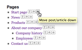 This is how the icons look on the front end using WordPress own pages widget.