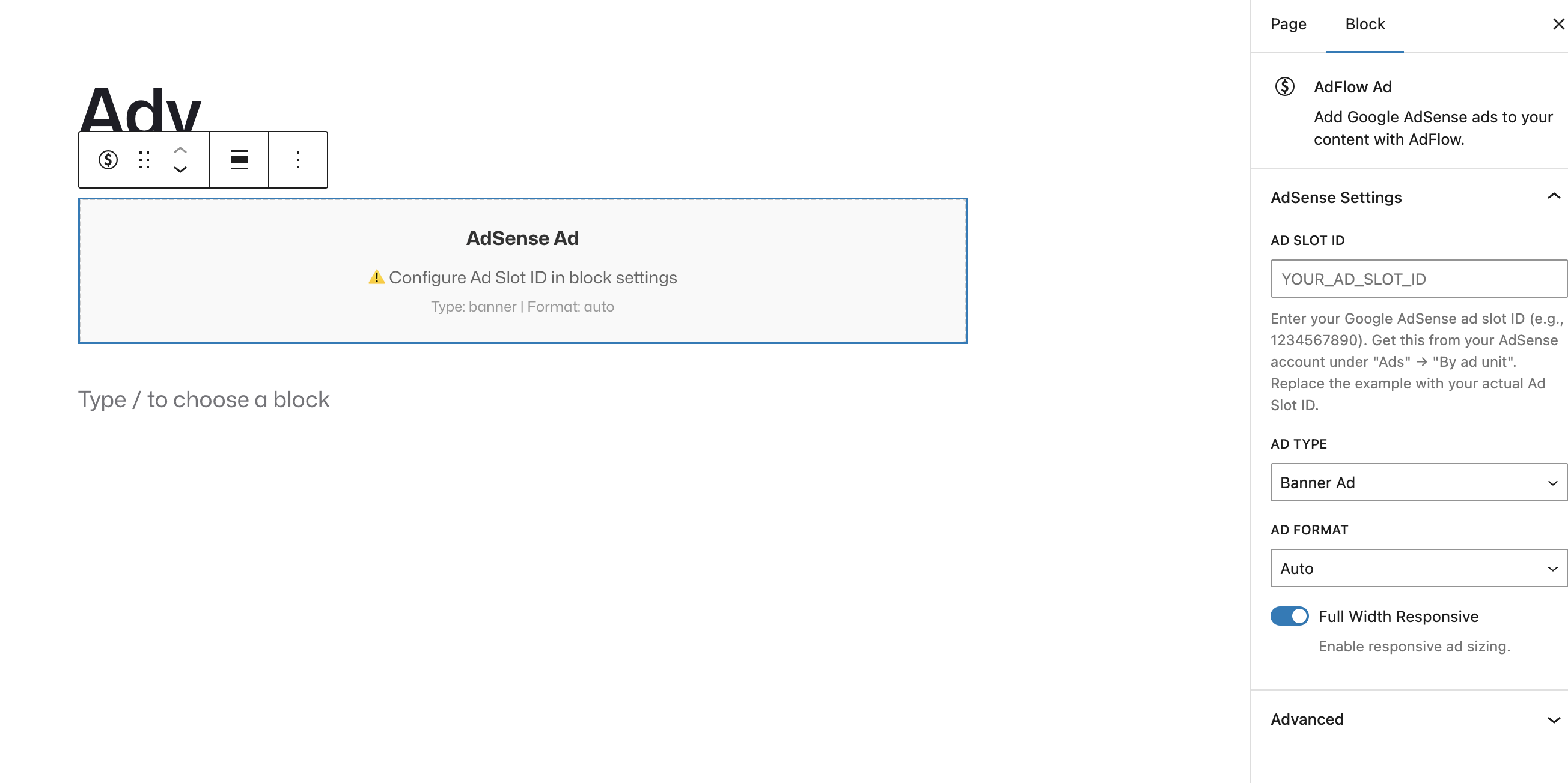 Gutenberg Block - Visual block editor integration