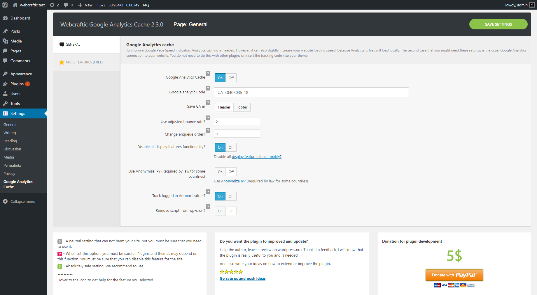 Local Google Analytics for WordPress &#8211; caches external requests