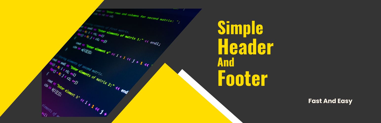 Simple Header and Footer