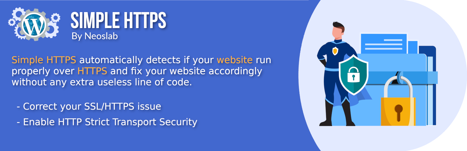 WordPress 外掛 Simple HTTPS 的封面圖片。
