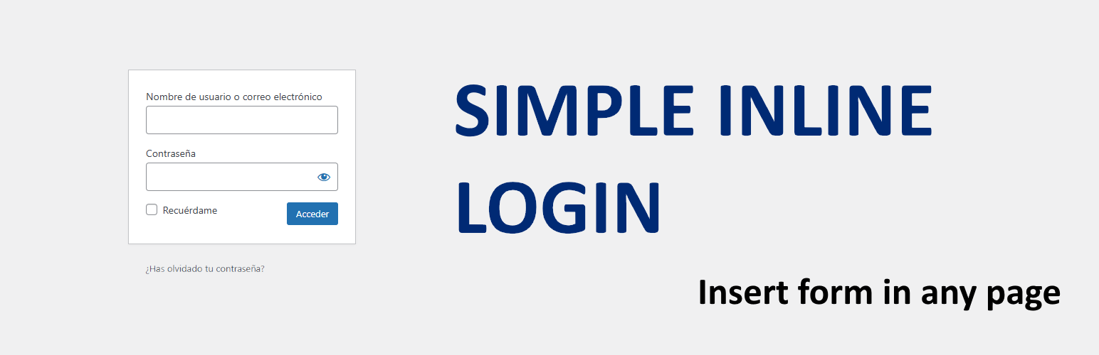 Simple Inline Login