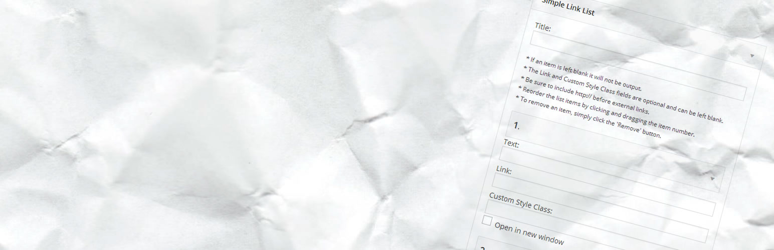 Simple Link List Widget