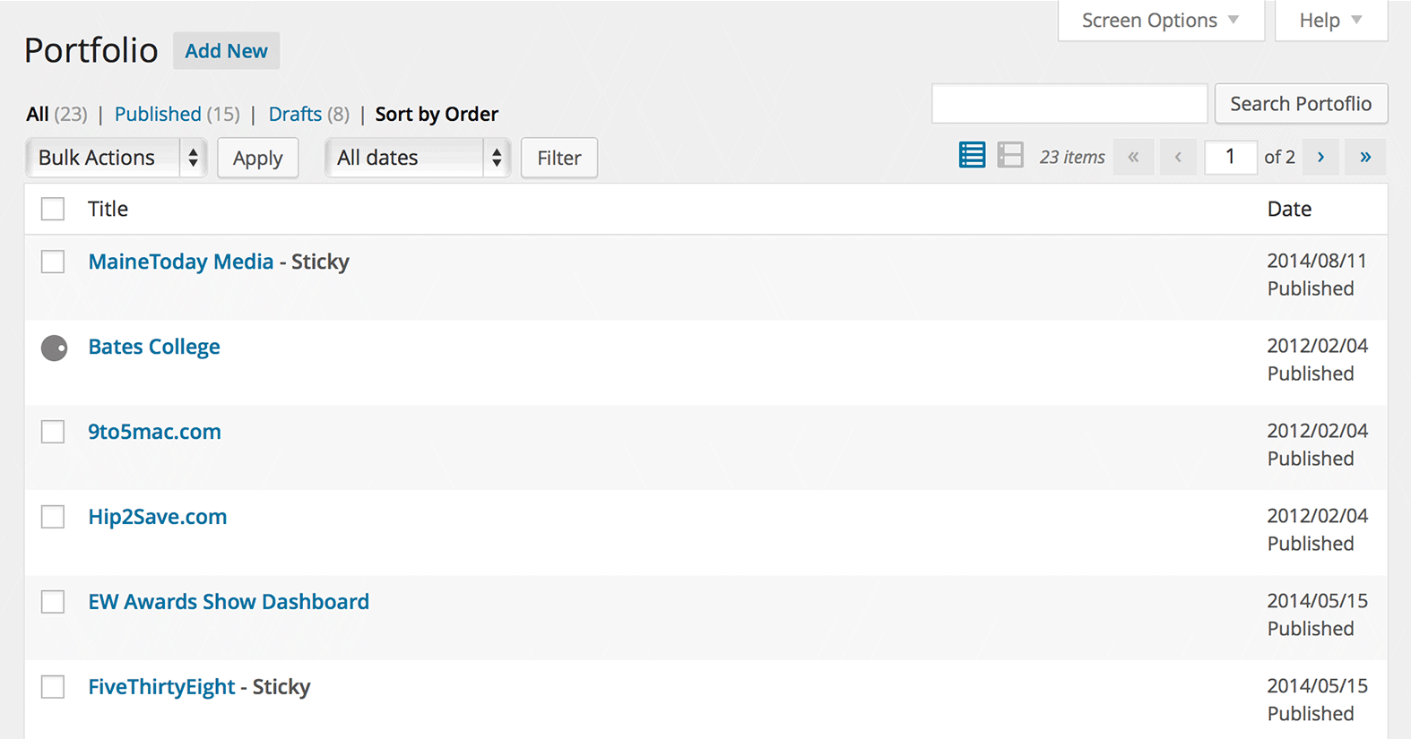 Processing indicator