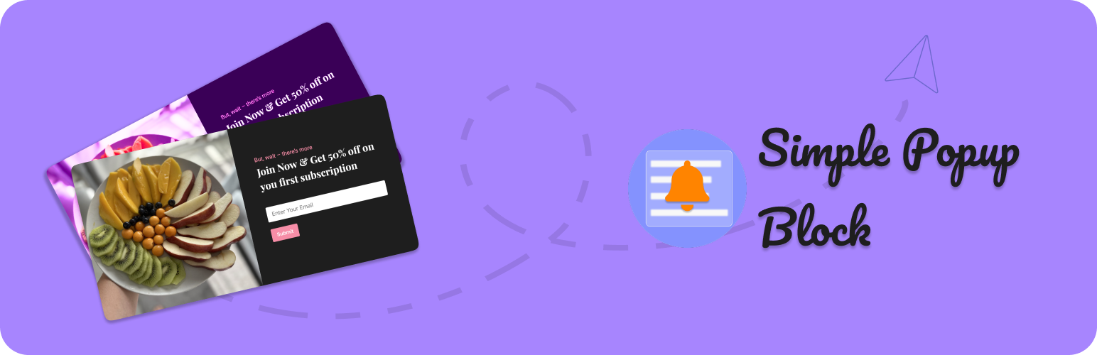 WordPress 外掛 Simple Popup Block 的封面圖片。