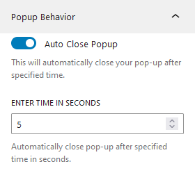 Popup Behaviour