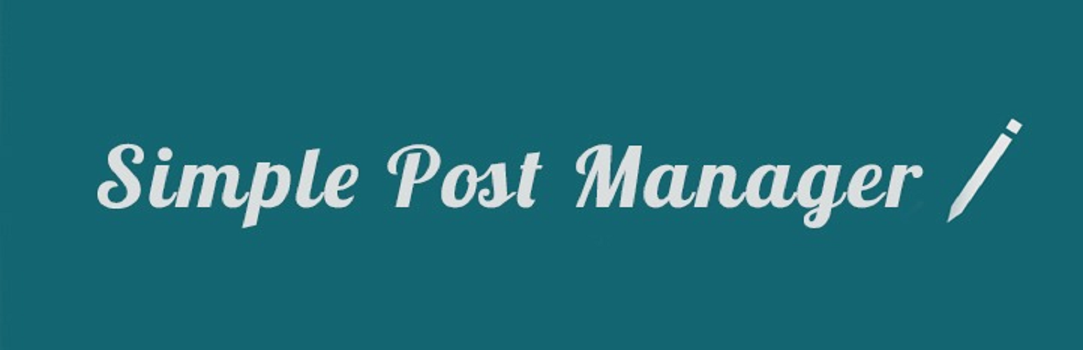 Simple Post Manager