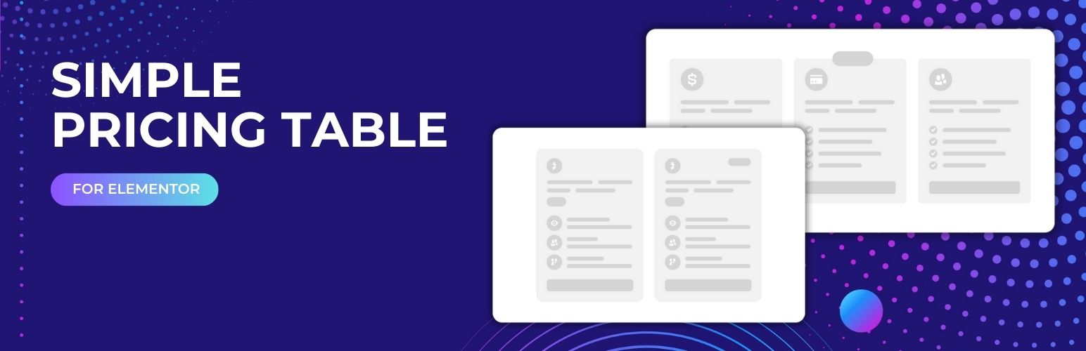 Simple Pricing Table for Elementor