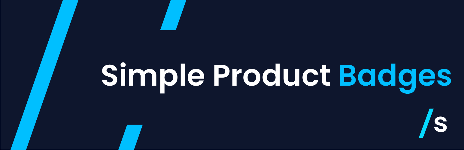 WordPress 外掛 Simple Product Badges 的封面圖片。