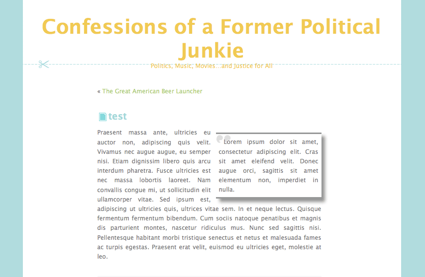 Simple Pull Quote plugin in action!