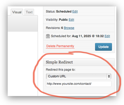 Use the meta box to add or edit permalinks