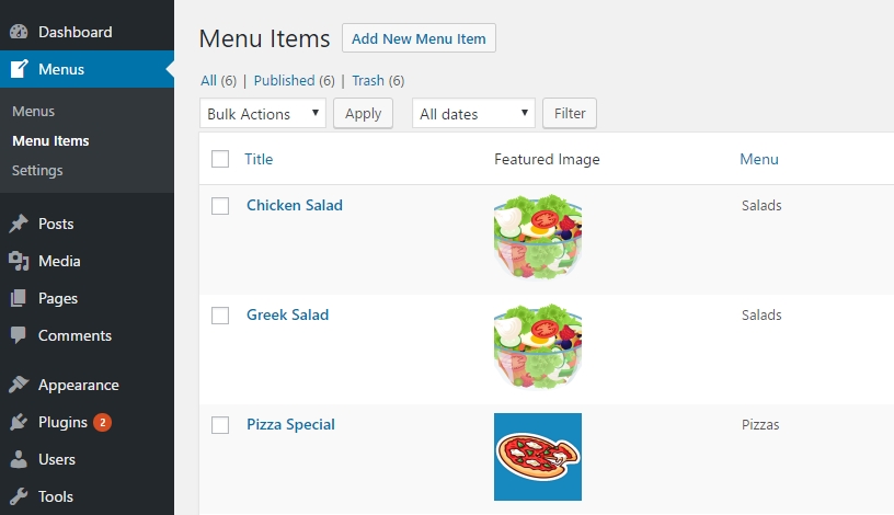 <p>The menu item screen. screenshot-2.png</p>