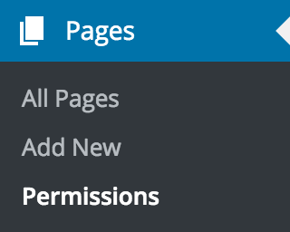 New Permissions taxonomy added to pages