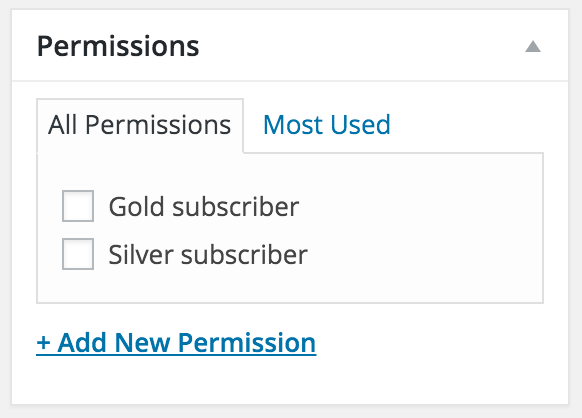 Permissions metabox on the Edit Page screen