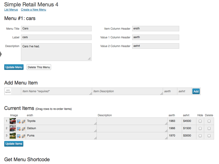 simple retail menus wordpress org