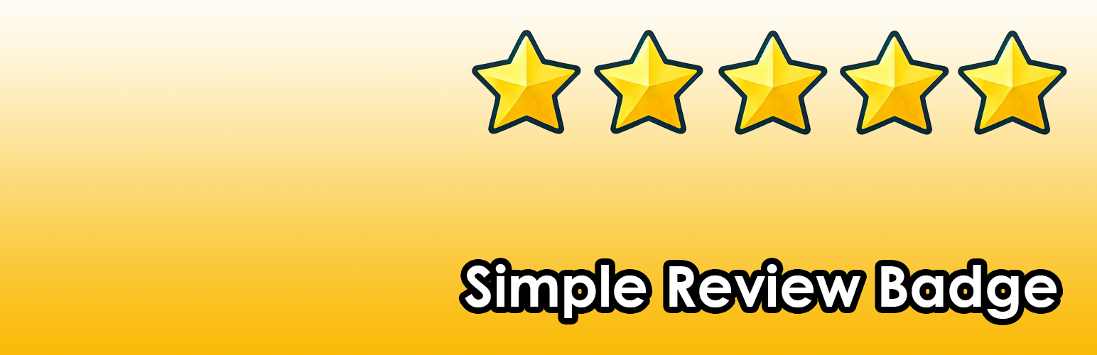 WordPress 外掛 Simple Reviews Badge 的封面圖片。