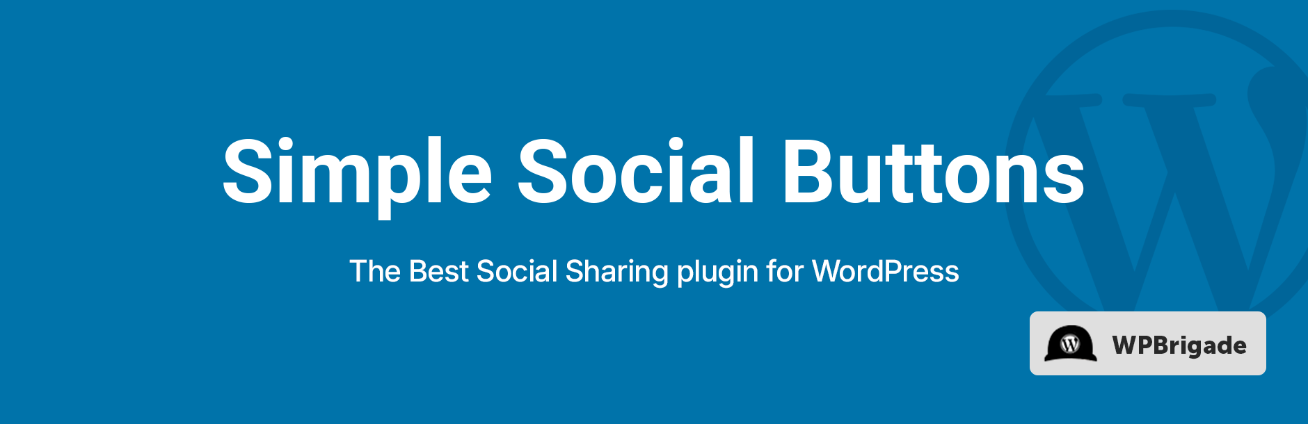 WordPress 外掛 Simple Social Media Share Buttons – Social Sharing for Everyone 的封面圖片。