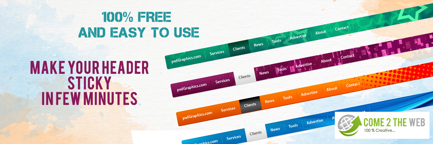 Simple Sticky Header Menu