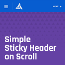 Simple Sticky Header on Scroll Icon