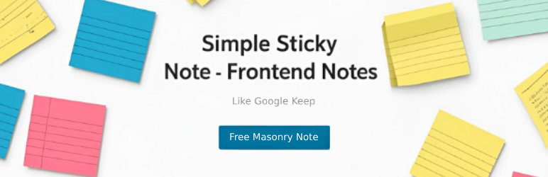 WordPress 外掛 Simple Sticky Note – Frontend Notes 的封面圖片。