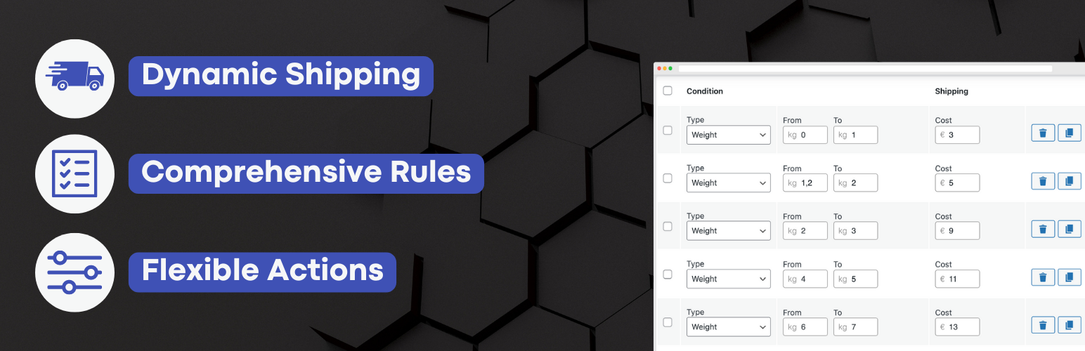WordPress 外掛 Simple Table Rates Shipping For WooCommerce 的封面圖片。