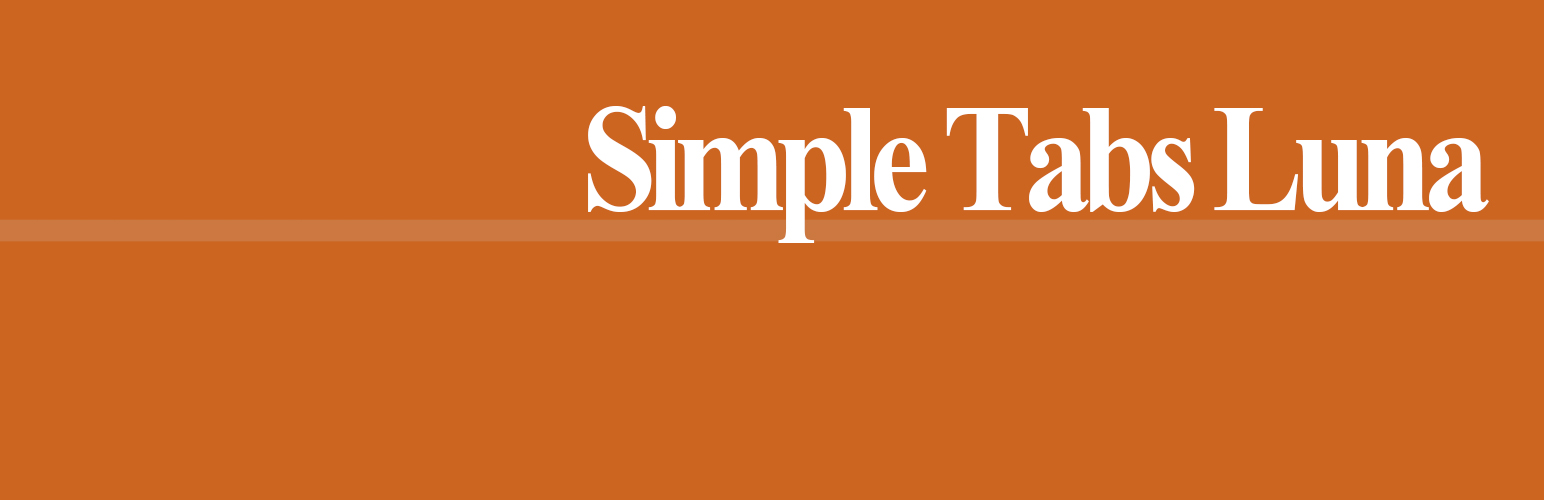 Simple Tabs Luna – Show tabs in your content or widget