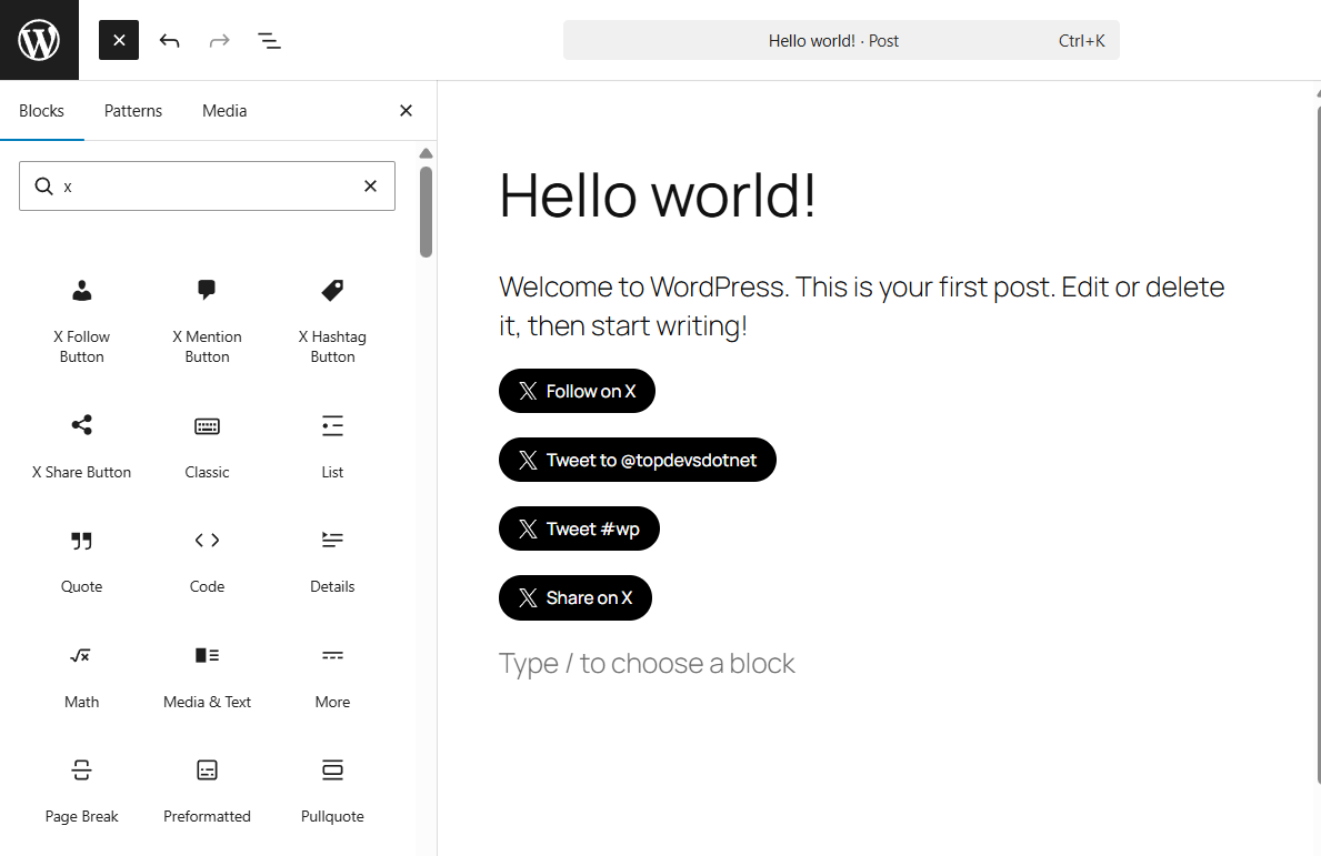 Simple Twitter Plugin
