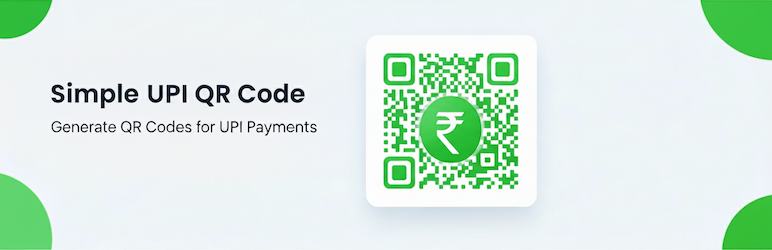 WordPress 外掛 Simple UPI QR Code 的封面圖片。