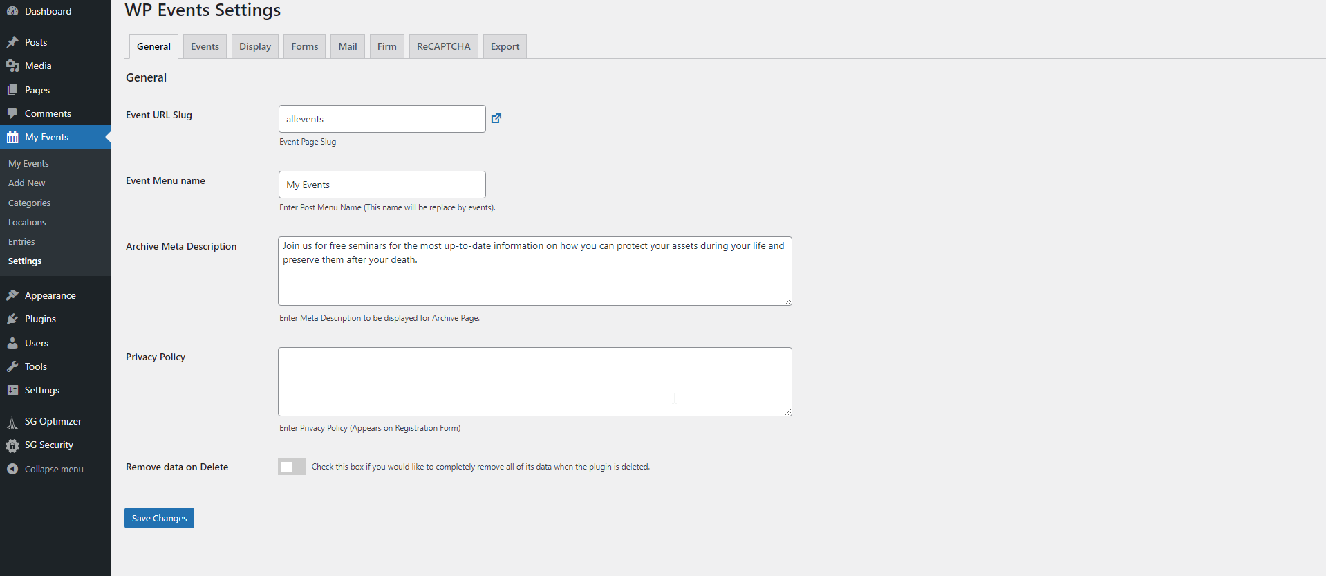 Simple WP Events WordPress plugin WordPress org Simple WP Events WordPress plugin WordPress org