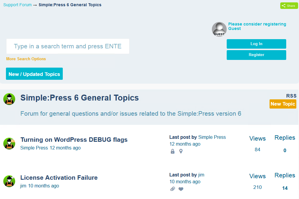 The front-end admin options for a post