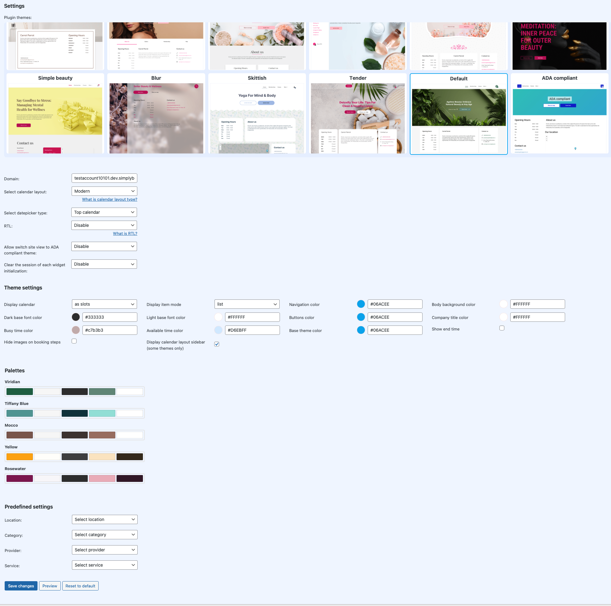 Plugin config (in admin panel)