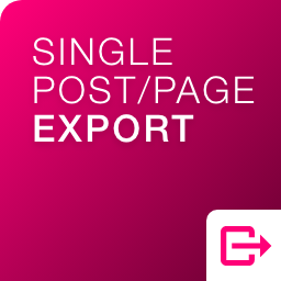 how to export single page in wordpress