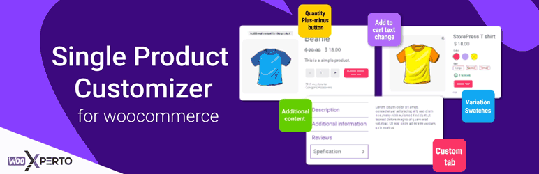 WordPress 外掛 WooCommerce Product Page Customizer – WooXperto 的封面圖片。
