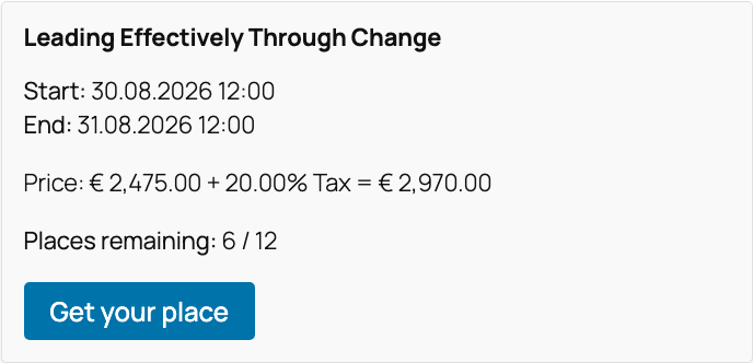 The booking widget your visitors see — dates, price, remaining places and the booking form.