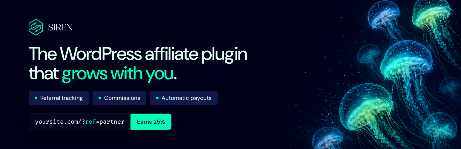 Siren Affiliates – Affiliate & Partner Program Manager for WooCommerce