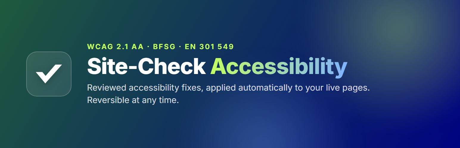 WordPress 外掛 Site-Check Accessibility 的封面圖片