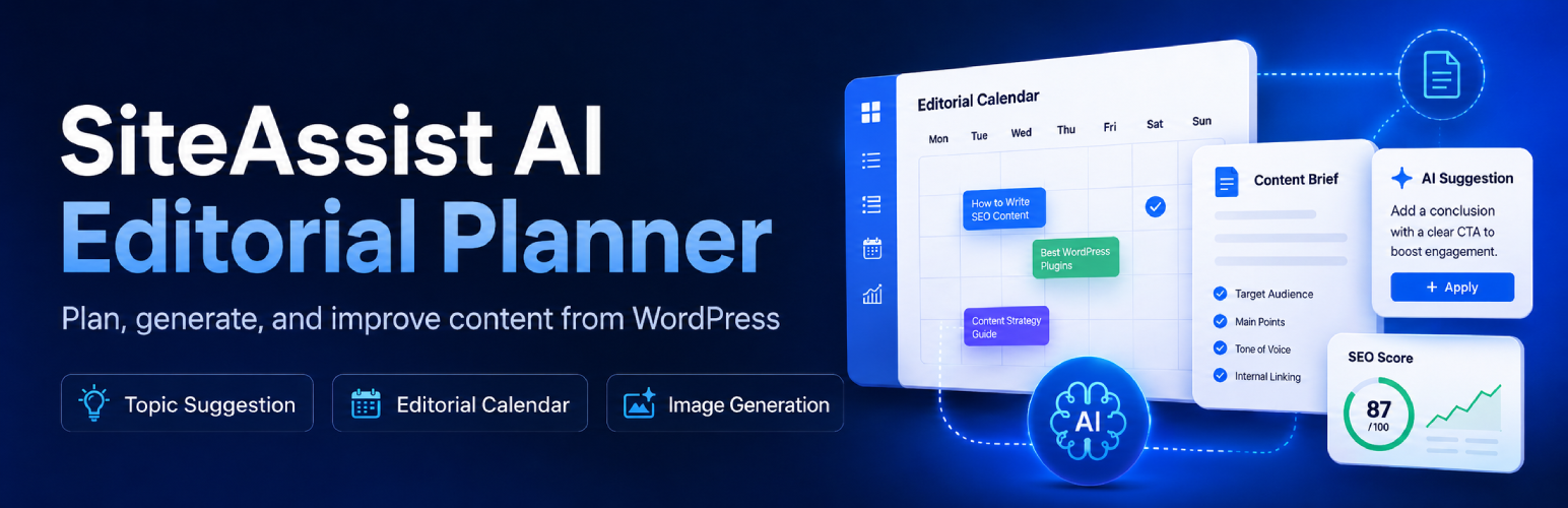 SiteAssist AI Editorial Planner