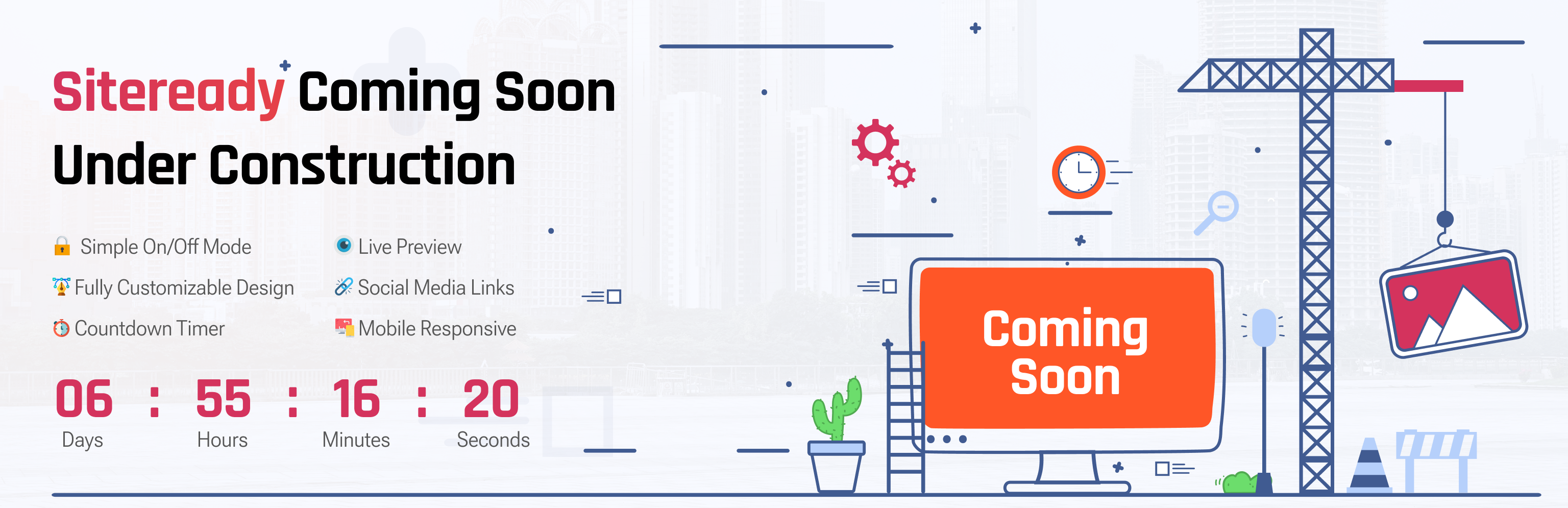 Siteready Coming Soon Under Construction