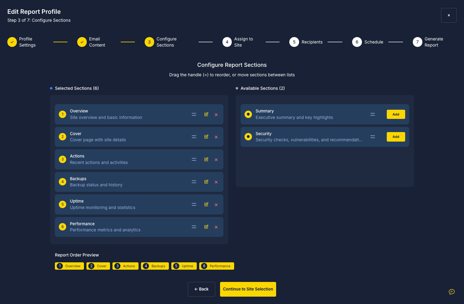 Client reports — share site health and performance summaries